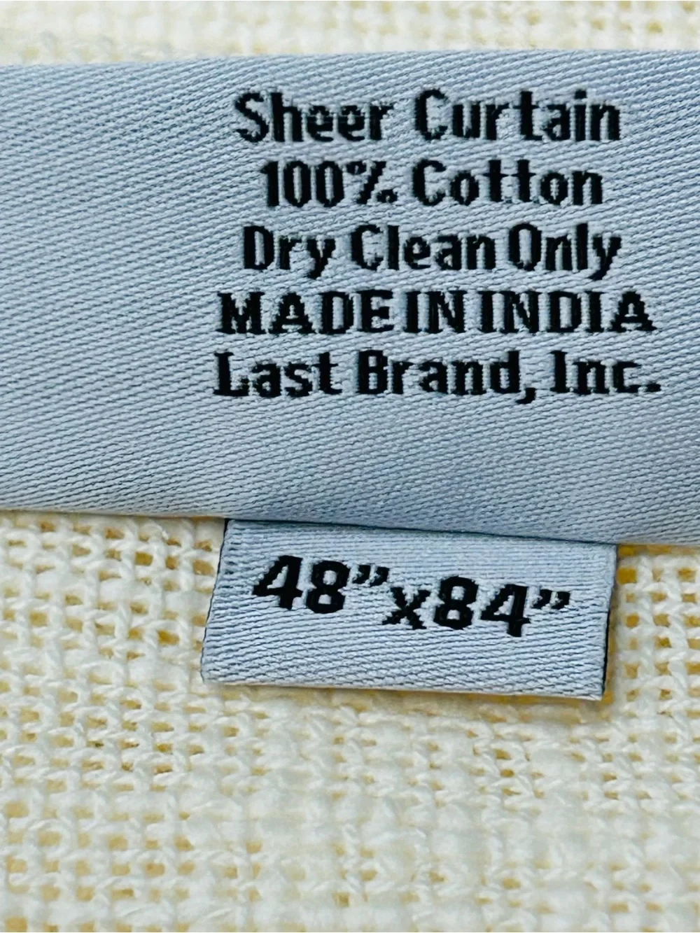 QUINCE Set Of 2 48x84 Cotton Sheer Curtains Ivory 9593